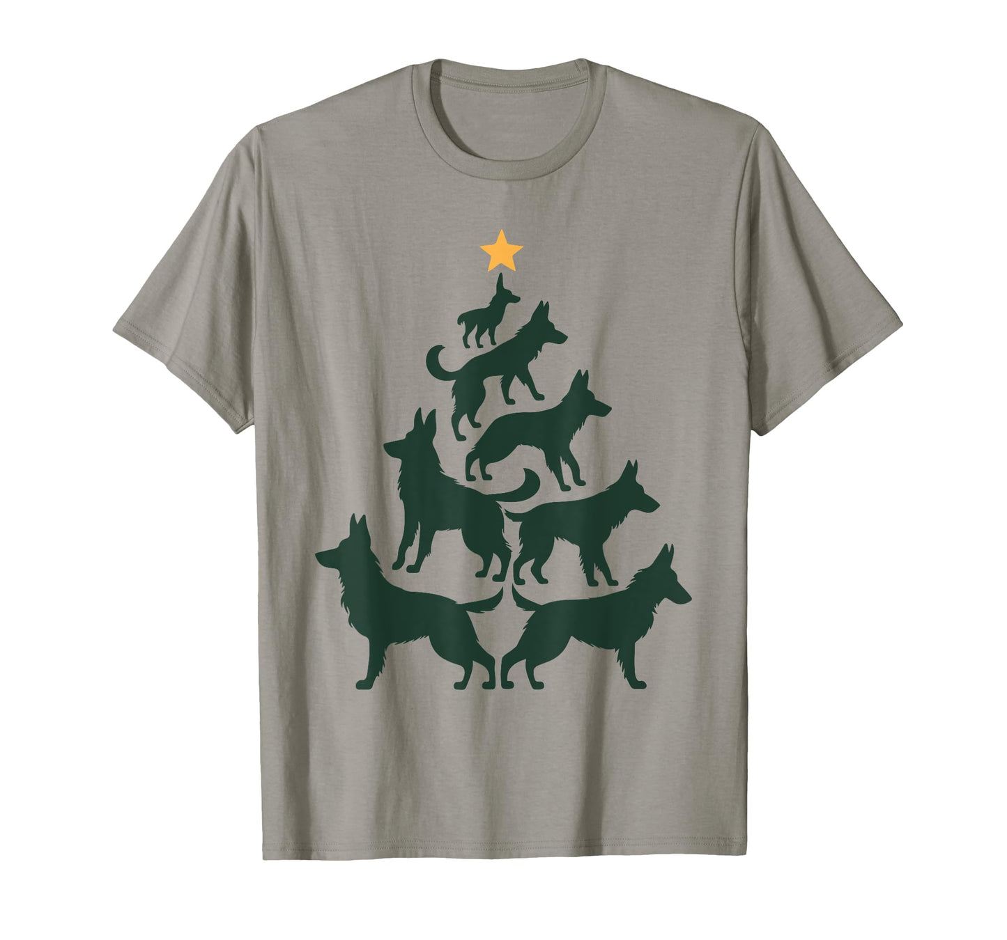 German Shepherd Christmas Tree Funny GSD Dog Mom Dad Pajamas T-Shirt