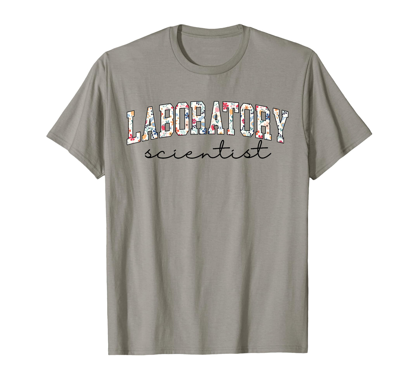 Retro Floral Laboratory Scientist Chemistry Lab Tech Science T-Shirt