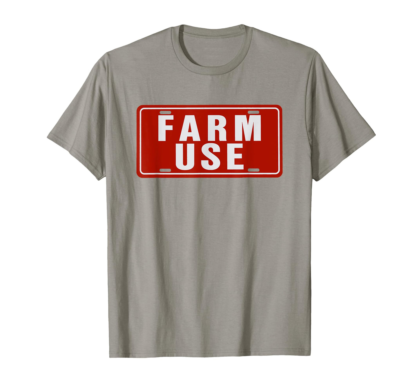 Farm Use Funny License Plate Tag Farm Agriculture Simple T-Shirt