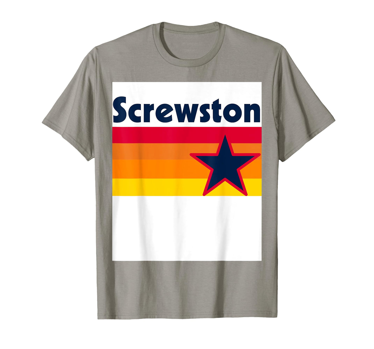 Screwston Texas H-town Houston Retro White T-Shirt