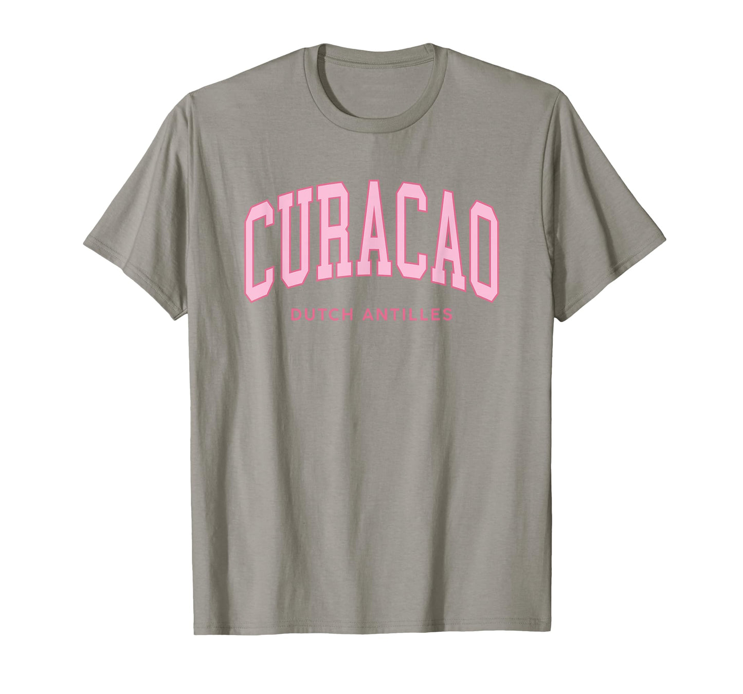 Vintage Curacao Pink Retro Preppy Throwback Womens Souvenir T-Shirt