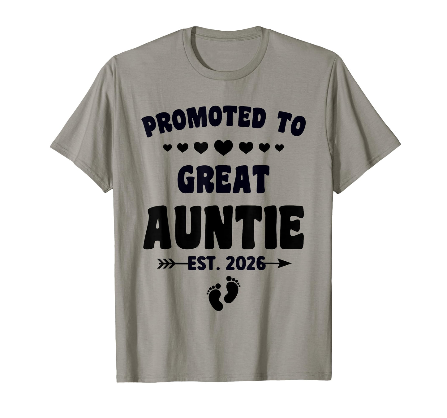 Promoted To Great Aunt Est. 2026 Pregnancy Announcement T-Shirt