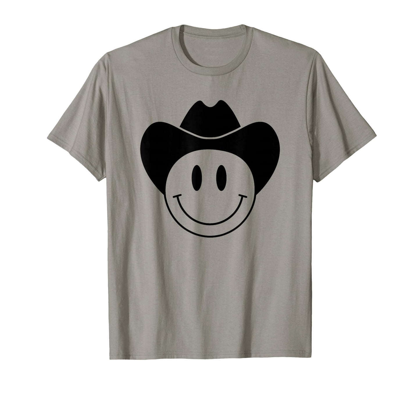 Smiling Happy Face With Black Rodeo Cowboy Hat T-Shirt