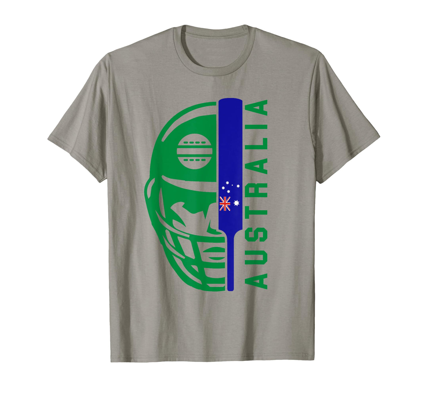 Cricket Australia Fan Helmet Ball and Bat Design T-Shirt