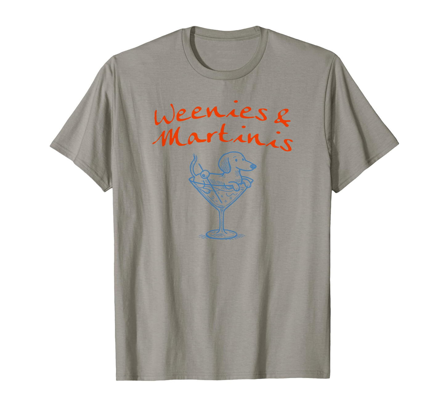 Weenies and Martinis Funny Dachshund Cock Graphic Girl Women T-Shirt