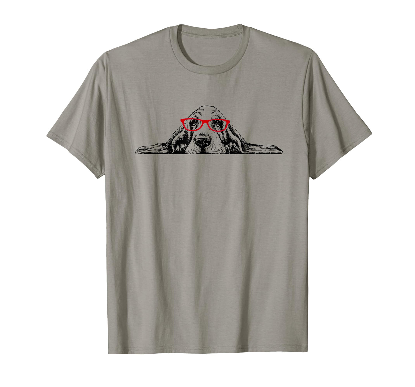 Red Glasses Basset Hound Lover T-Shirt