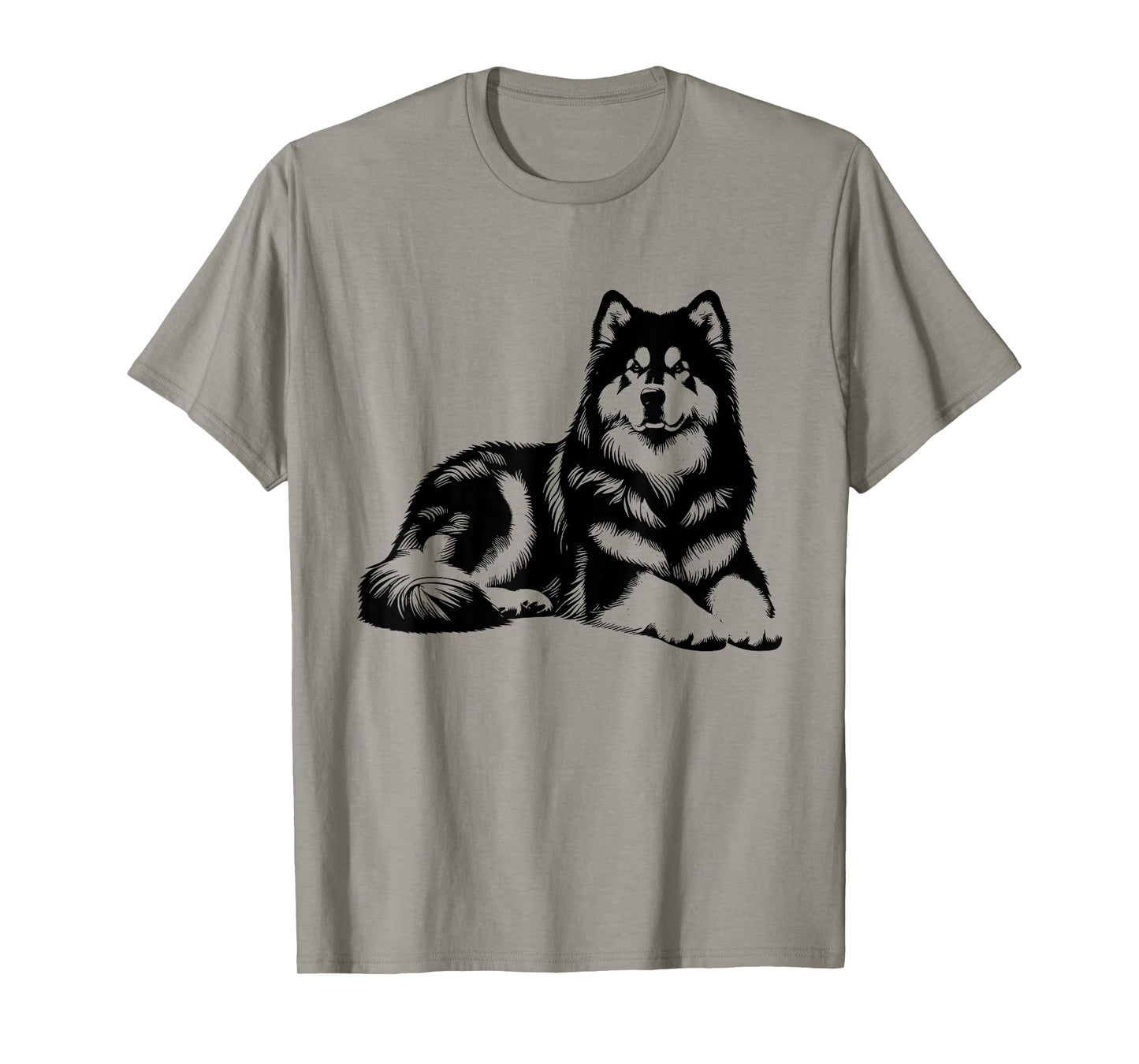 Dog Dad Mom Lover - Monochromatic Alaskan Malamute T-Shirt