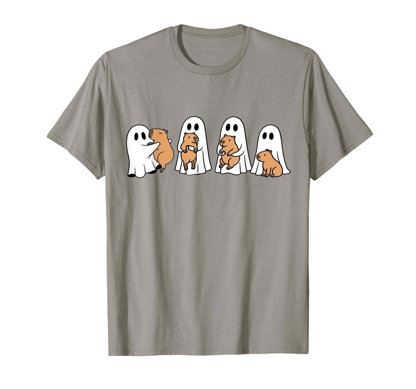 Ghost Halloween Capybara Lovers Spooky Season Fall Capy T-Shirt