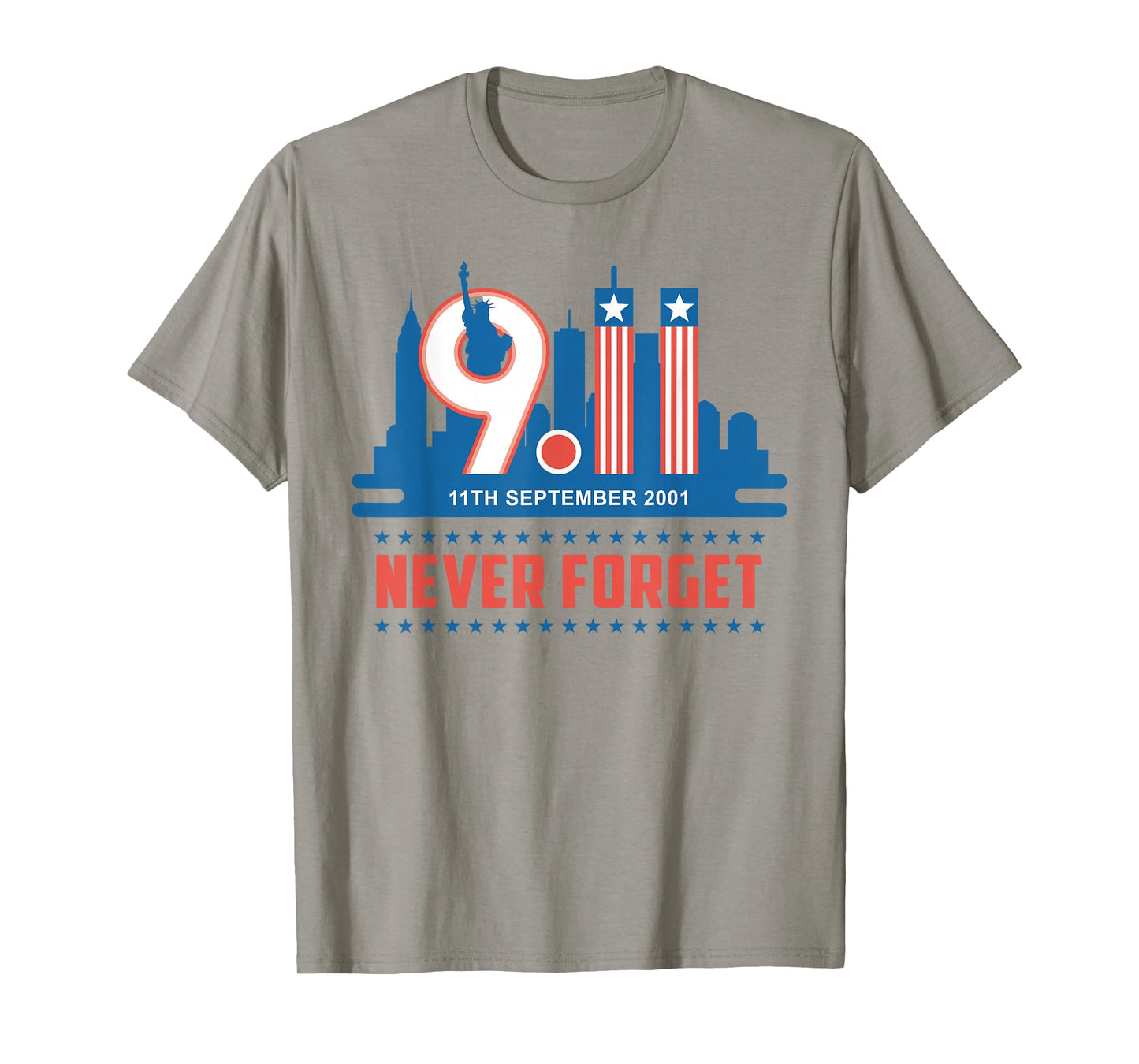 Never Forget September 11 2001 Memorial Day American Flag T-Shirt