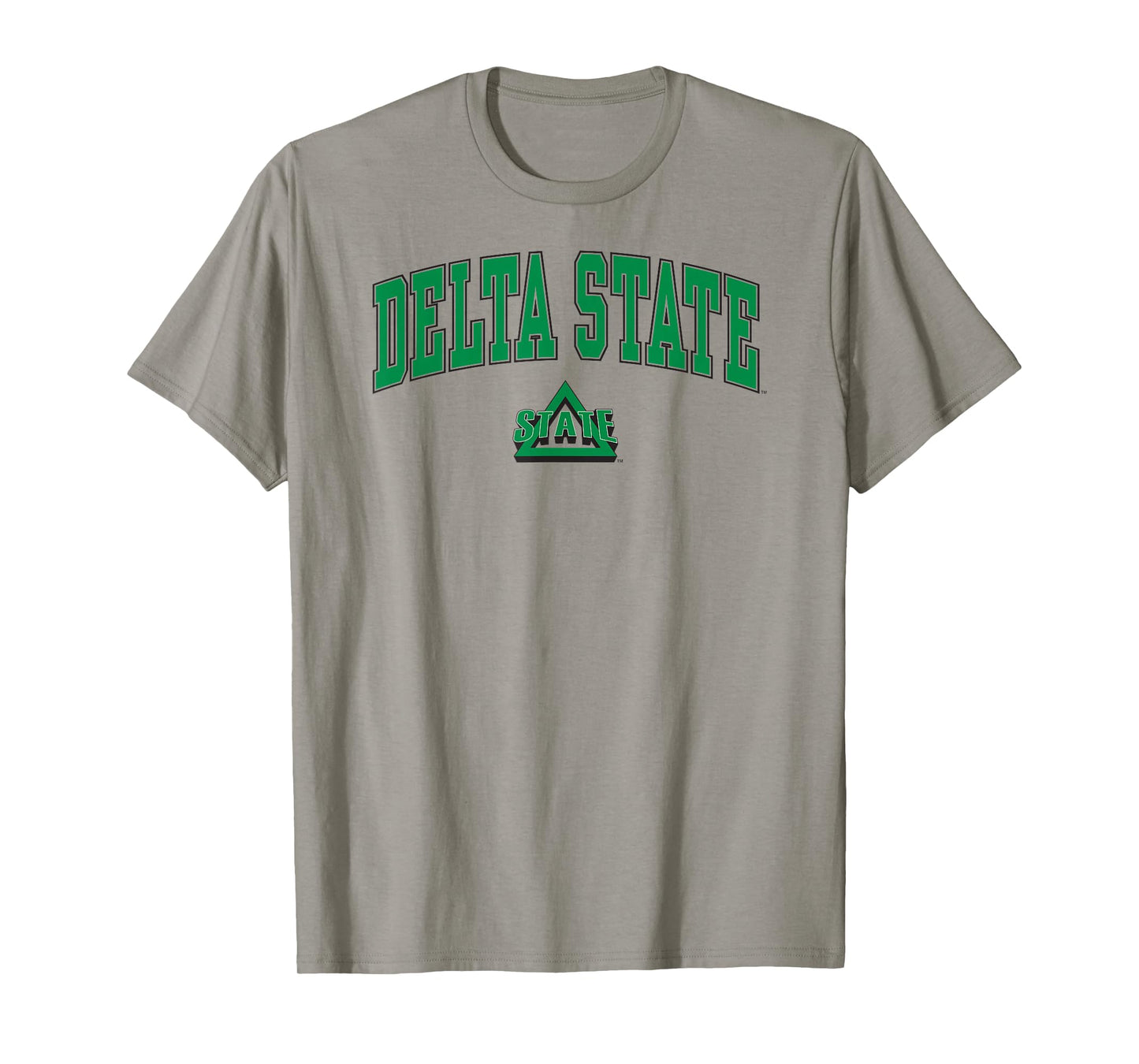 Delta State Statesmen Arch Over Gray Officially Licensed T-Shirt