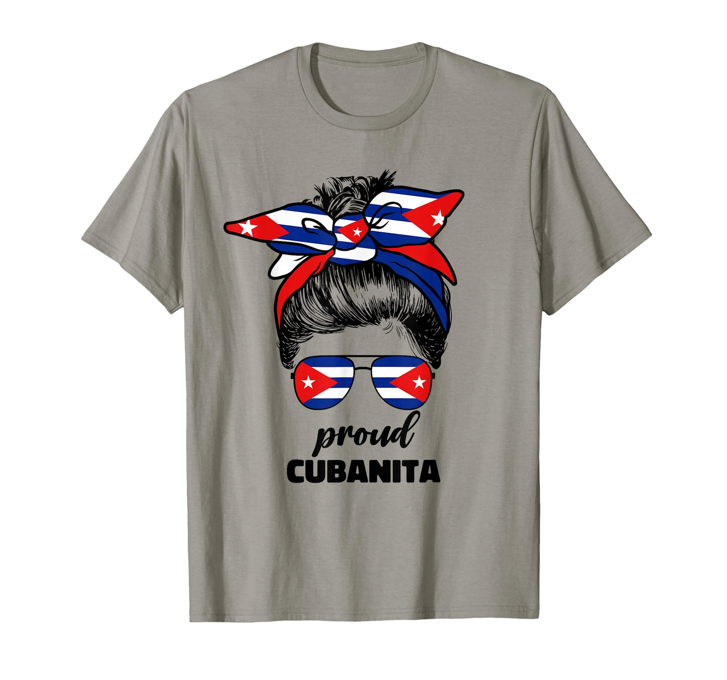 Proud Cubanita Cuban Girl For Woman Girls Cuba Flag Ladies T-Shirt