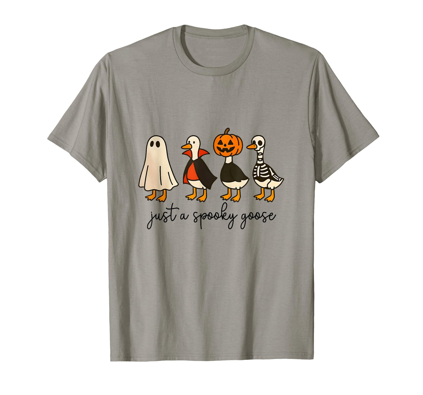 Just A Spooky Goose Halloween Cute Ghost Goose Spooky Goose T-Shirt
