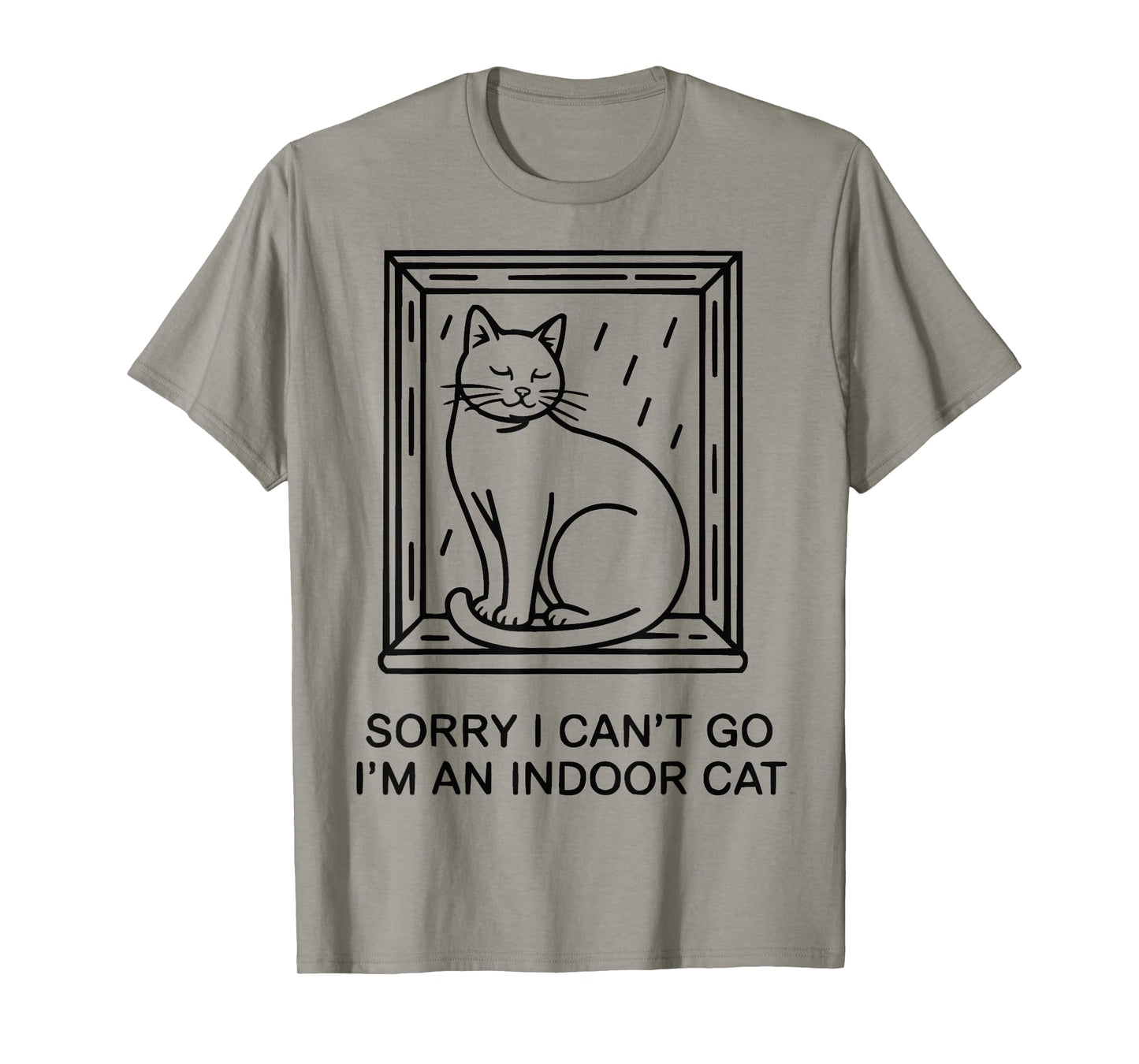 Sorry I Can't Go I'm an Indoor Cat Cozy Feline Kawaii White T-Shirt
