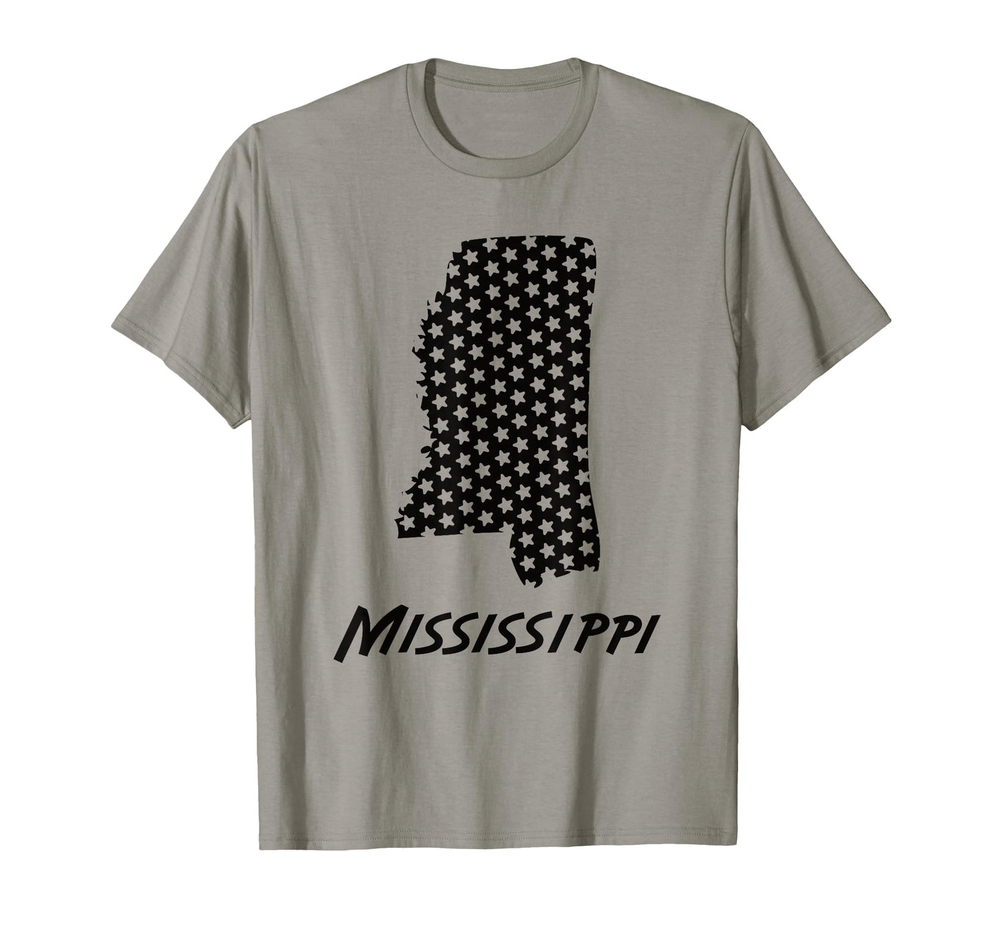 Mississippi USA State Outline Stars Vintage Retro Design T-Shirt