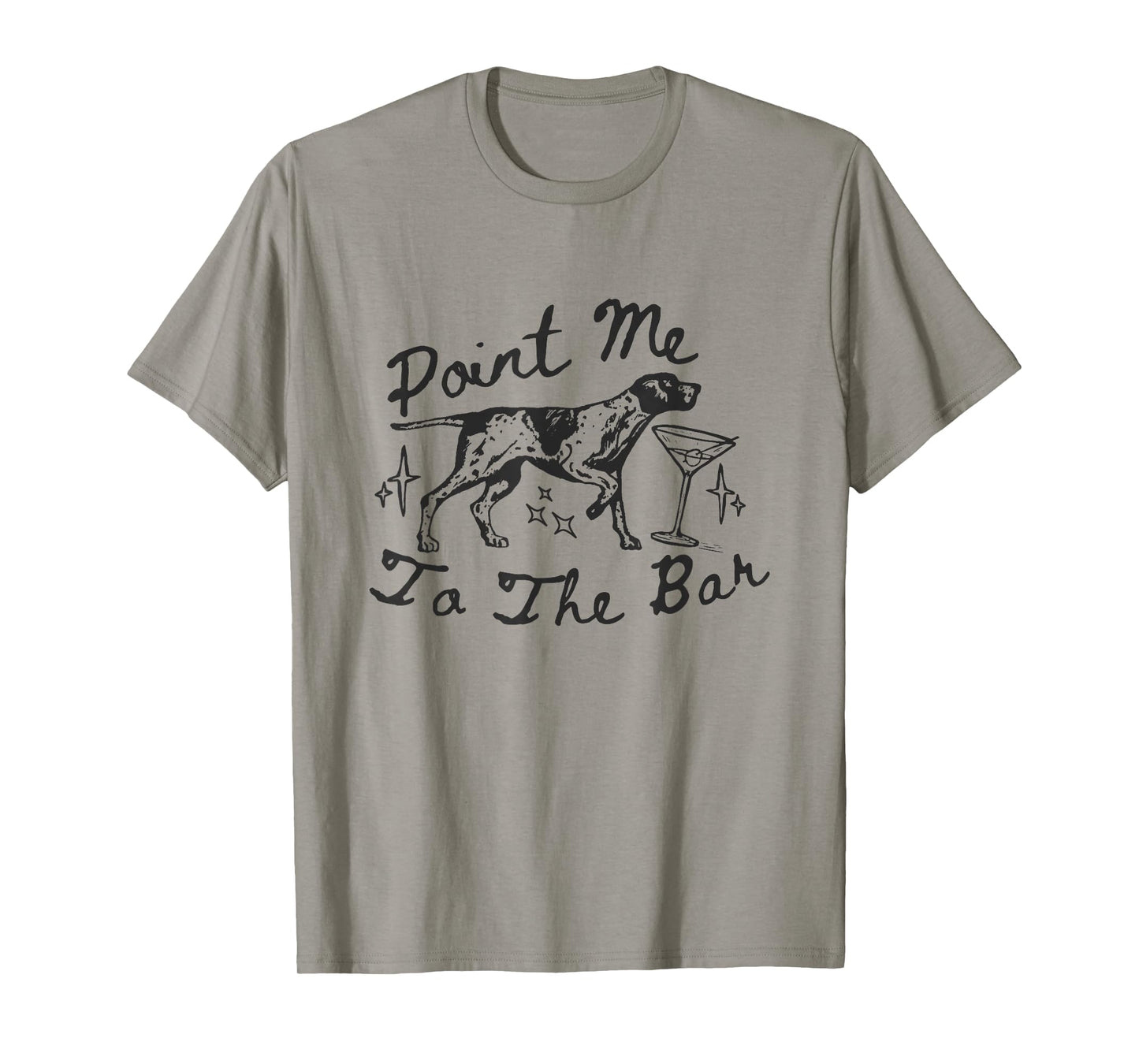 Point me to Bar Funny Shorthaired Dog Martini Cocktail T-Shirt