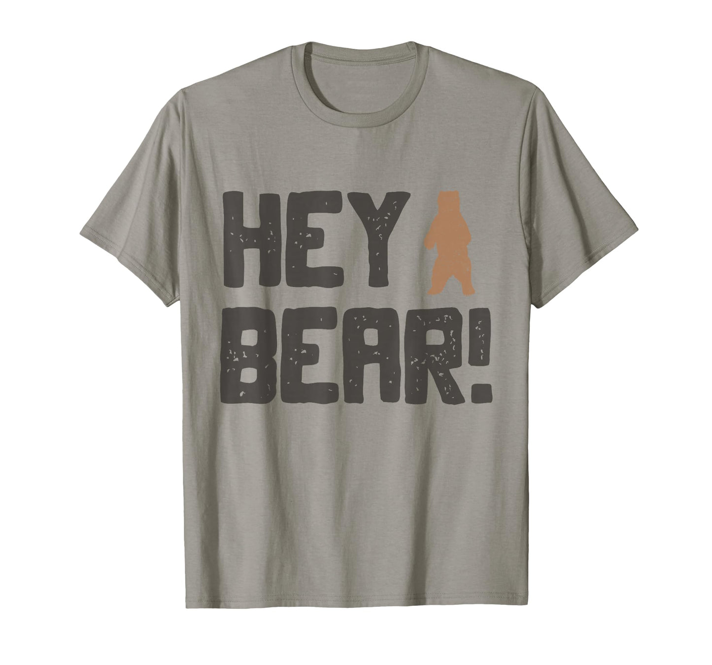 Hey Bear! Funny Hiking Outdoors Black Grizzly Bear Survival T-Shirt