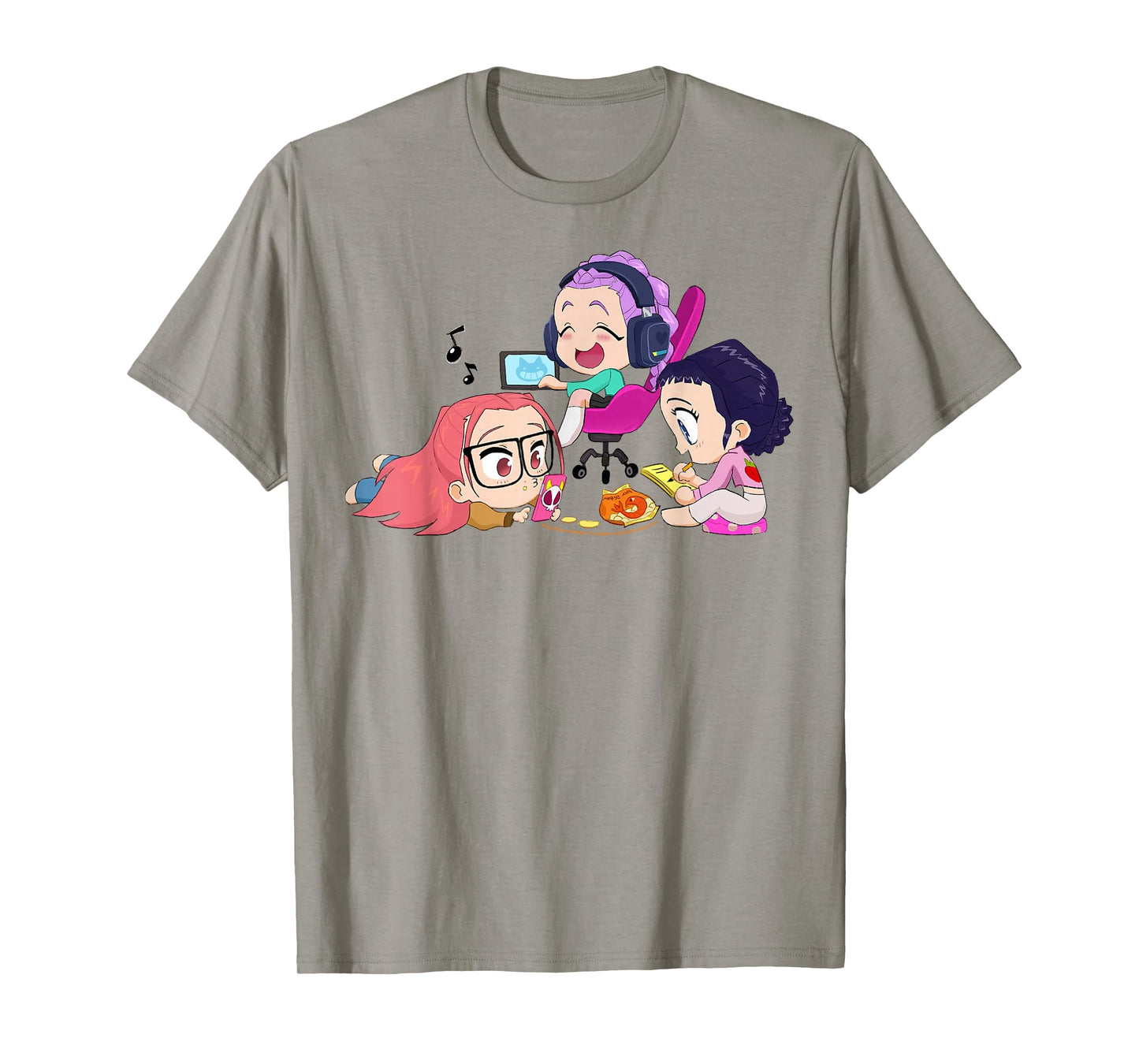 Kpop Demon Hunters Halloween Chibi Huntrix Chillin' at Home T-Shirt