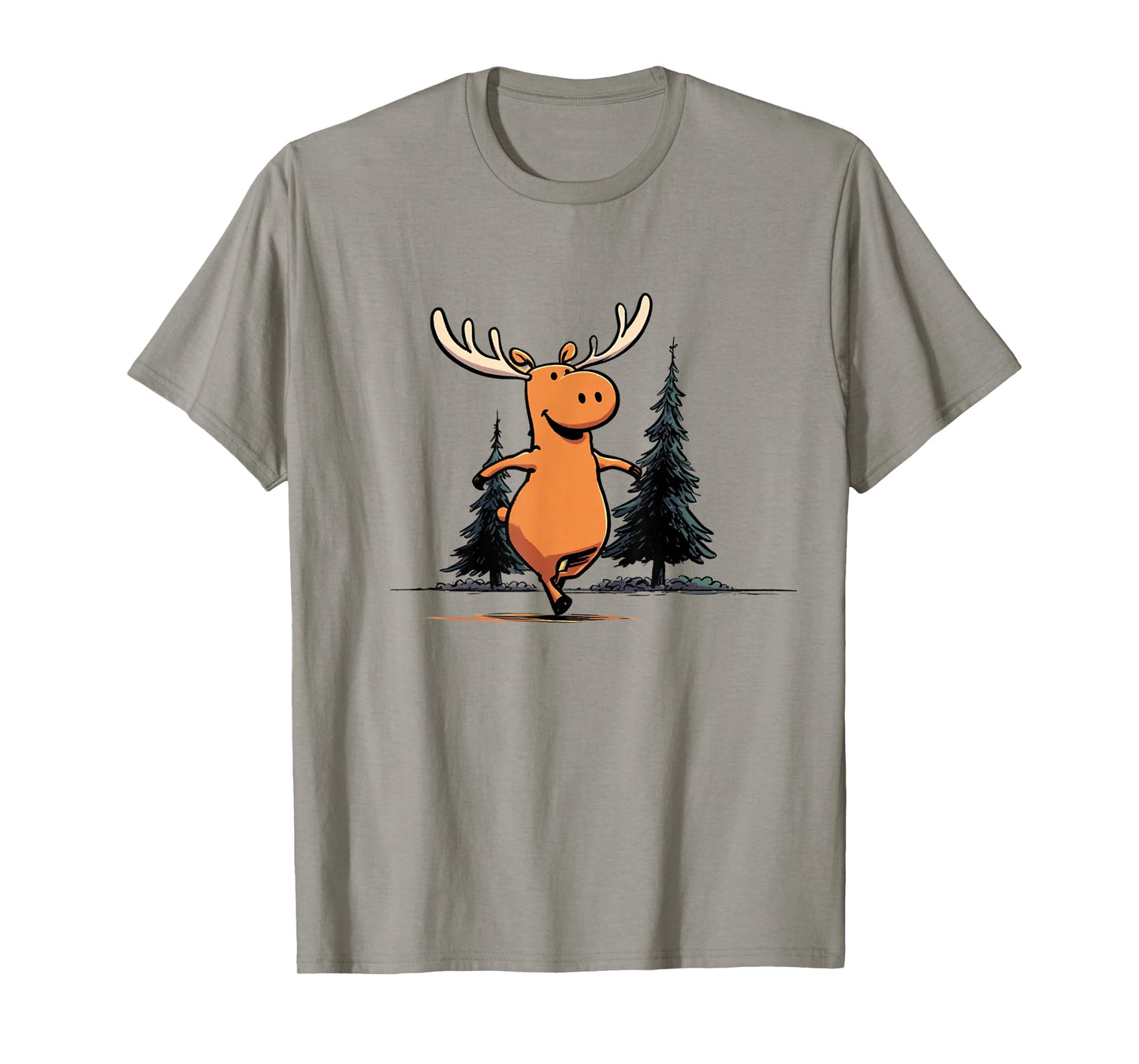 Country Moose 2D Cartoon Character T-Shirt