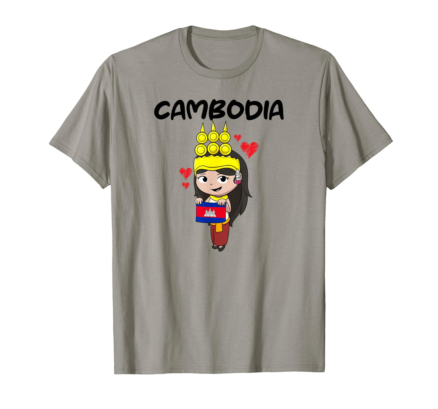 Cambodia Cambodian Khmer Apsara Traditional Dance Flag T-Shirt
