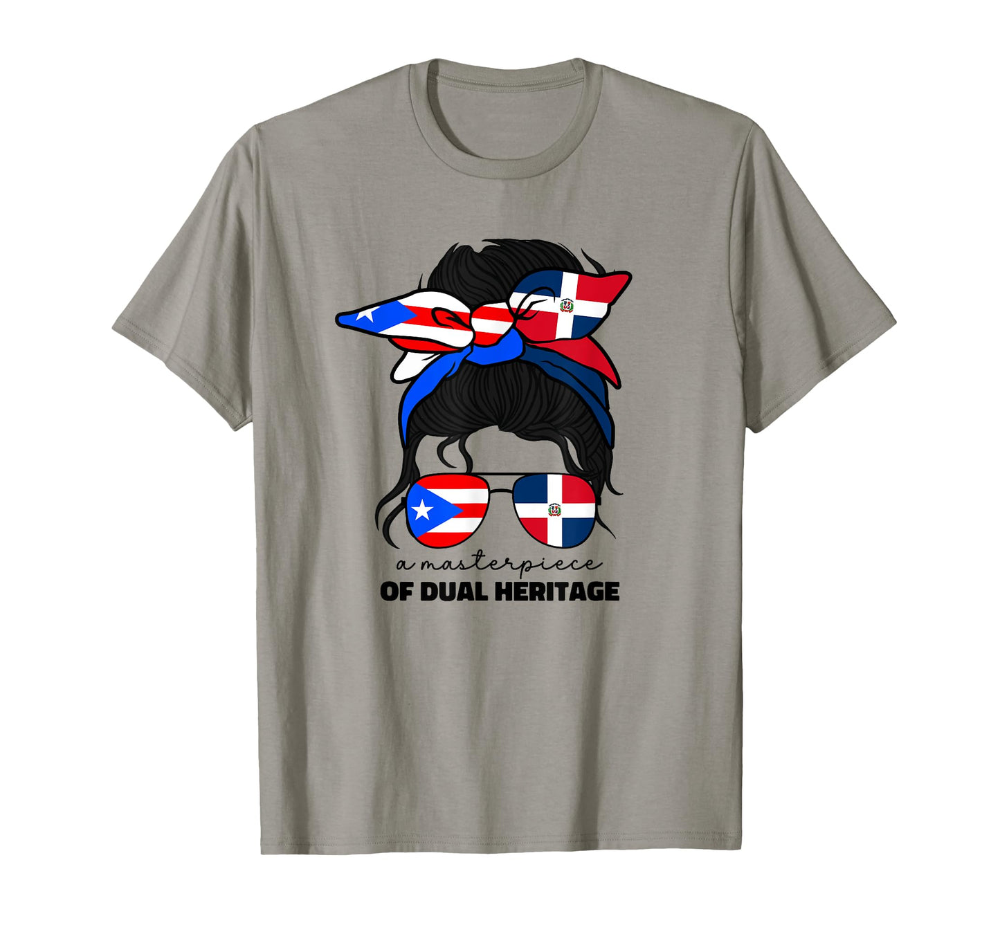 Half Dominican And Puerto Rican Rico Flag DominiRican Girls T-Shirt