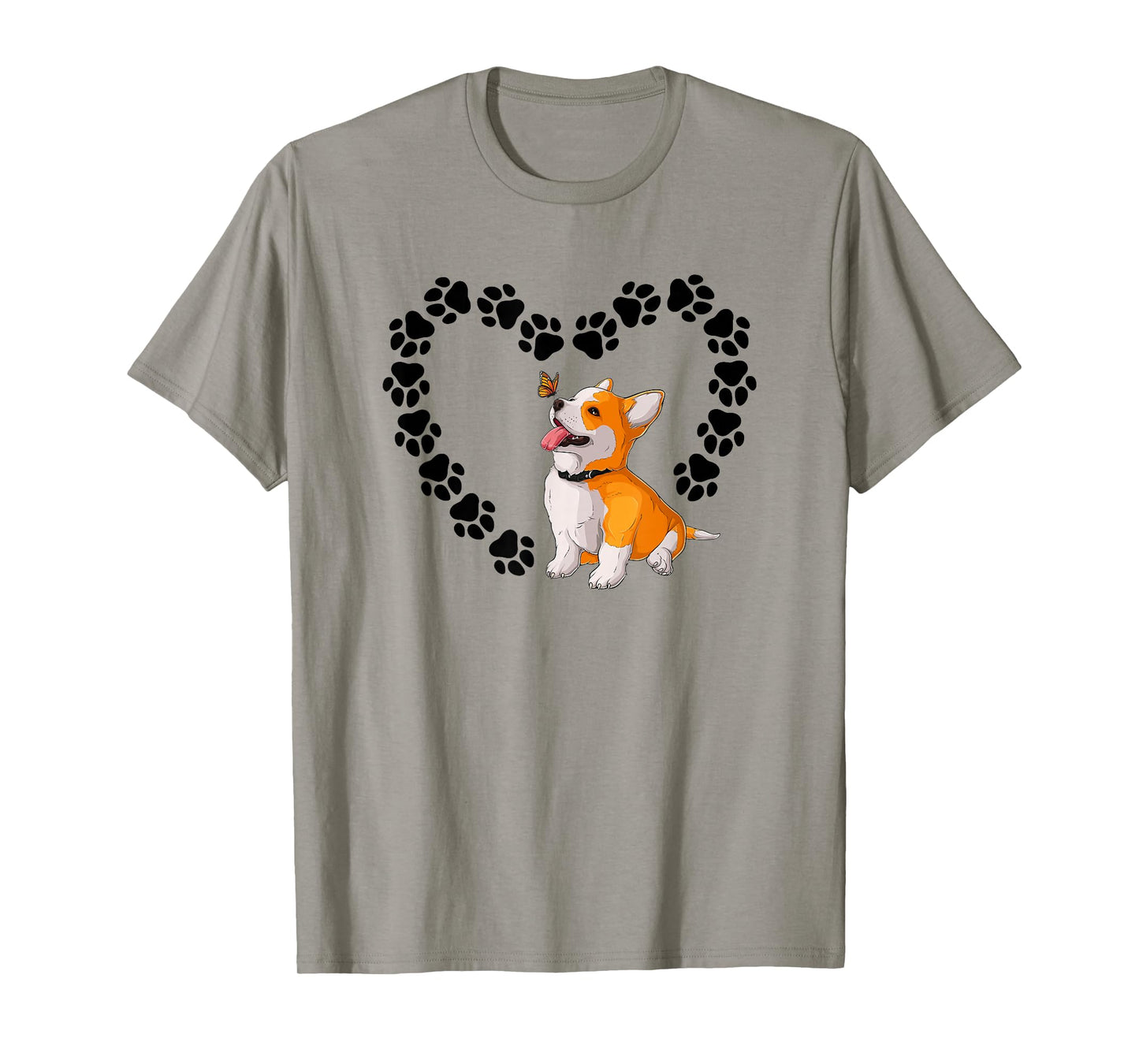 Corgi Funny Pet Paw Heart Corgi Dog Lover T-Shirt
