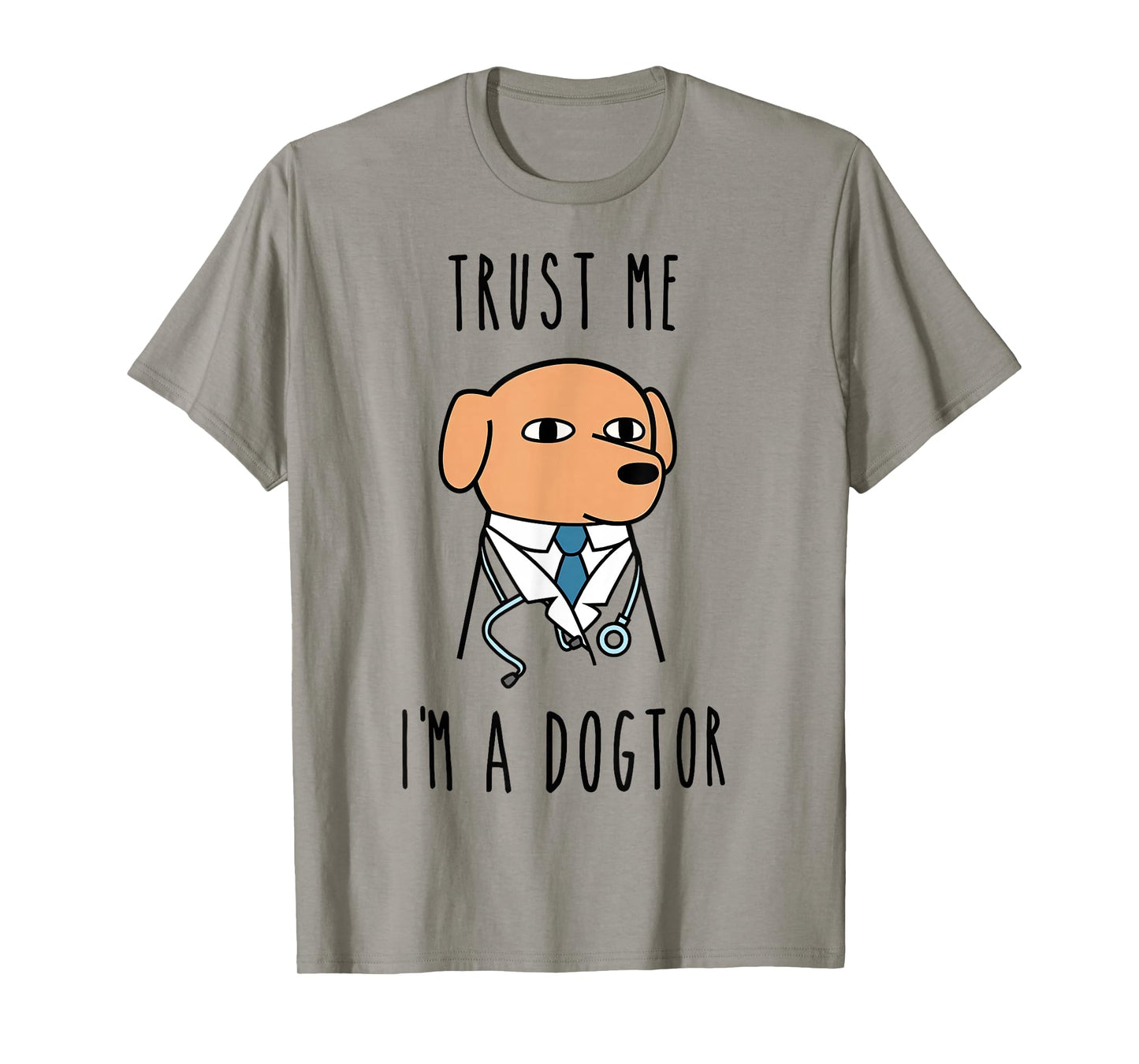 Yosef Trust Me! I'm a Dogtor Unisex Adults T-Shirt Grey Small Classic Fit Short Sleeve