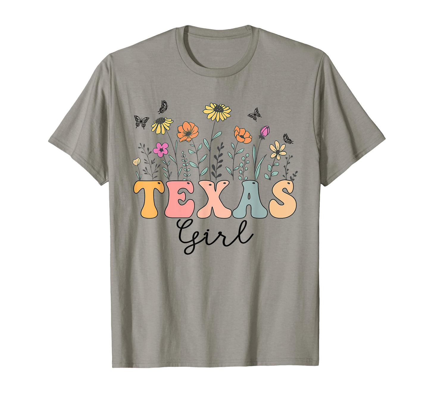 Texas Girl Wildflower Groovy Texas Lover T-Shirt