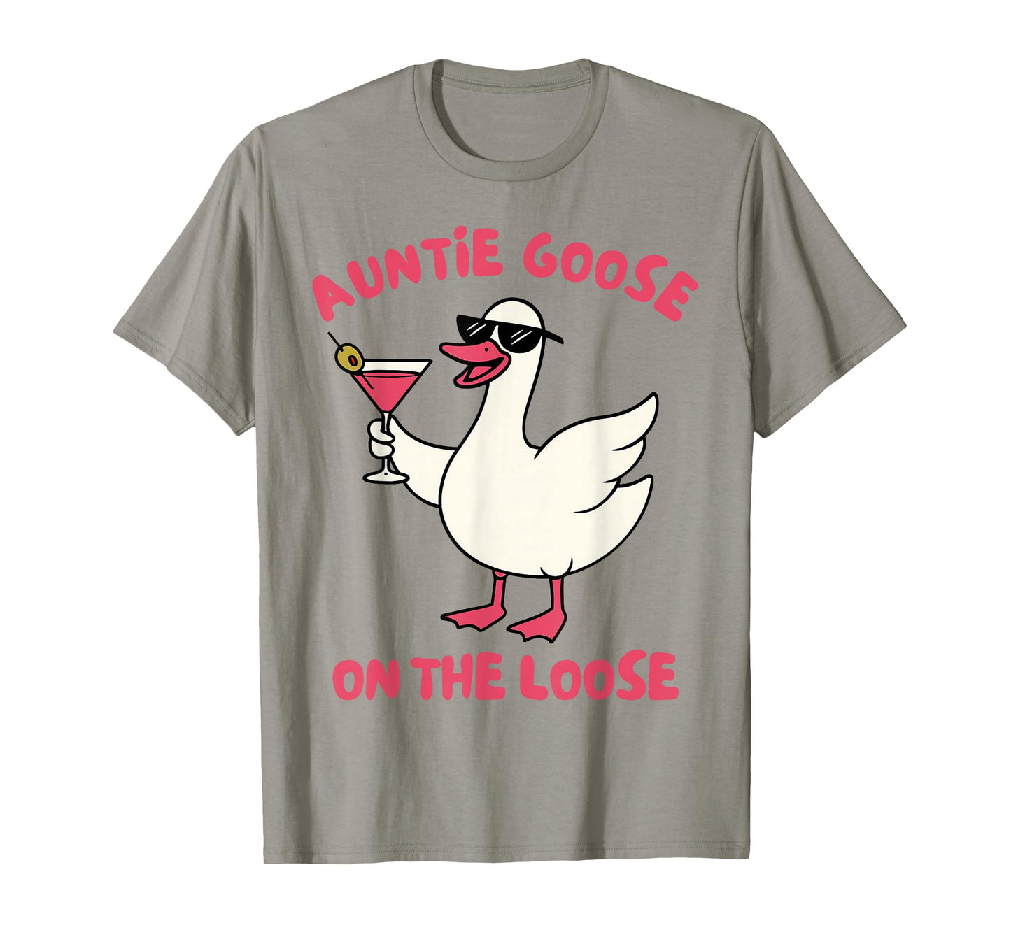 Silly Goose Blessed Aunt Drinking Auntie Goose On The Loose T-Shirt