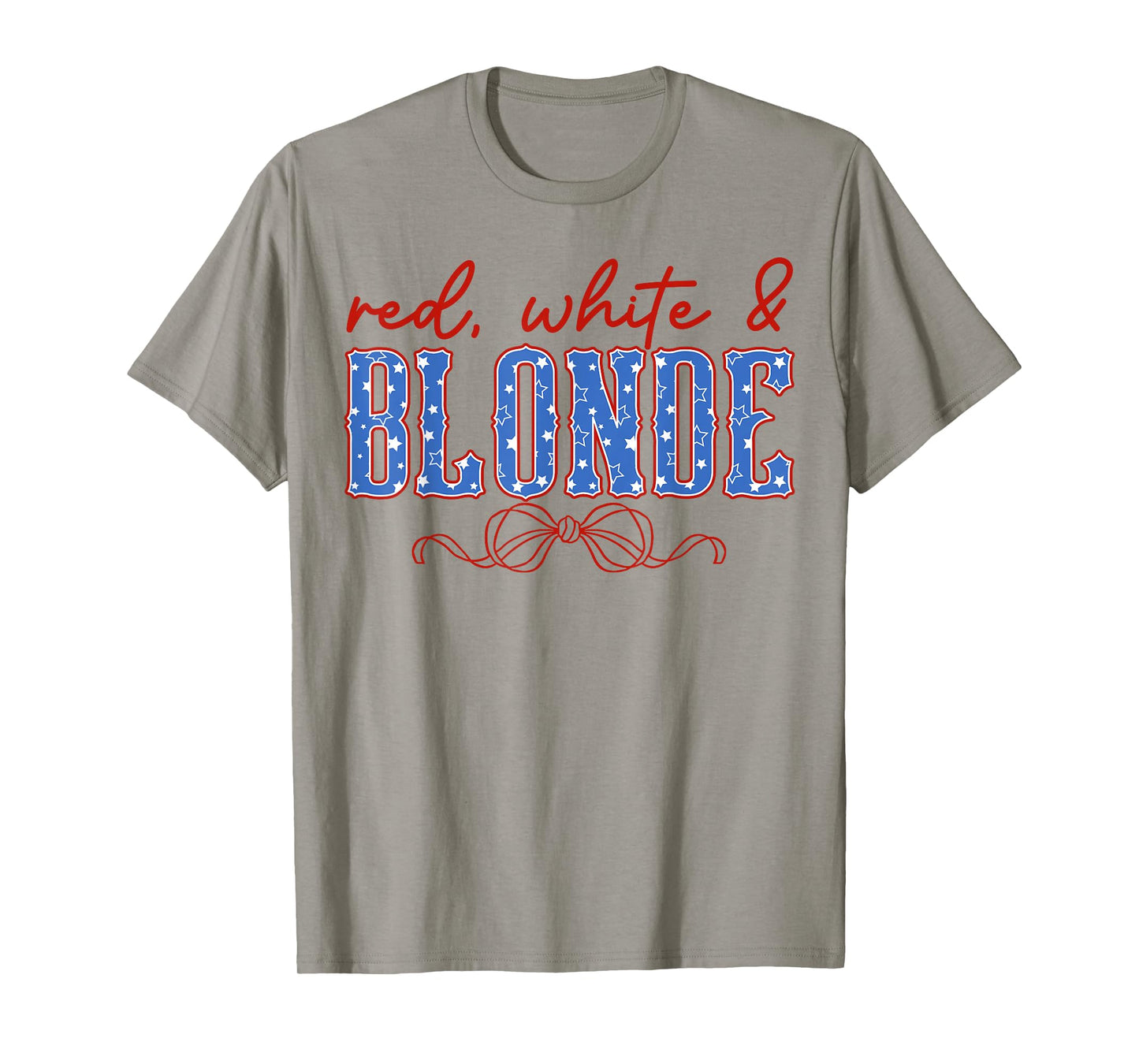 Red White and Blonde Western Country Cowgirl 4th of July T-Shirt