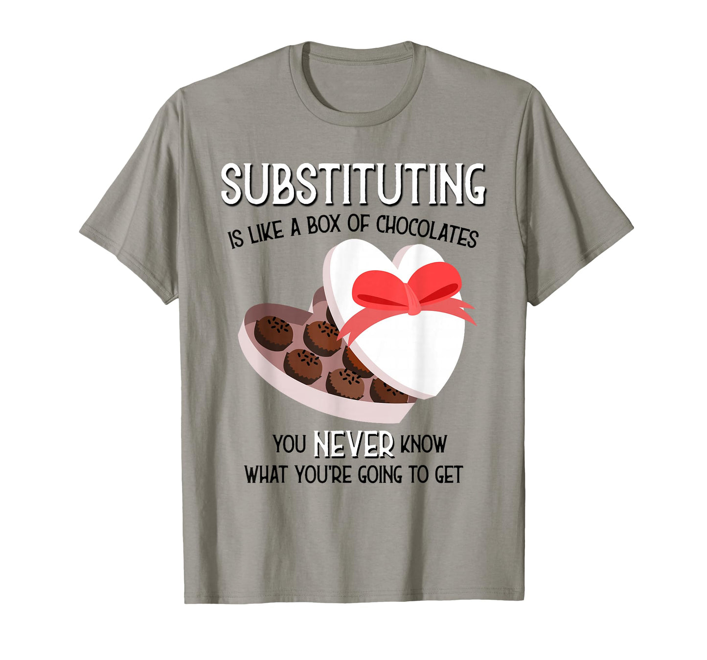 Substitute School Teacher T shirt Valentine s Day Gift T-Shirt for Men Women