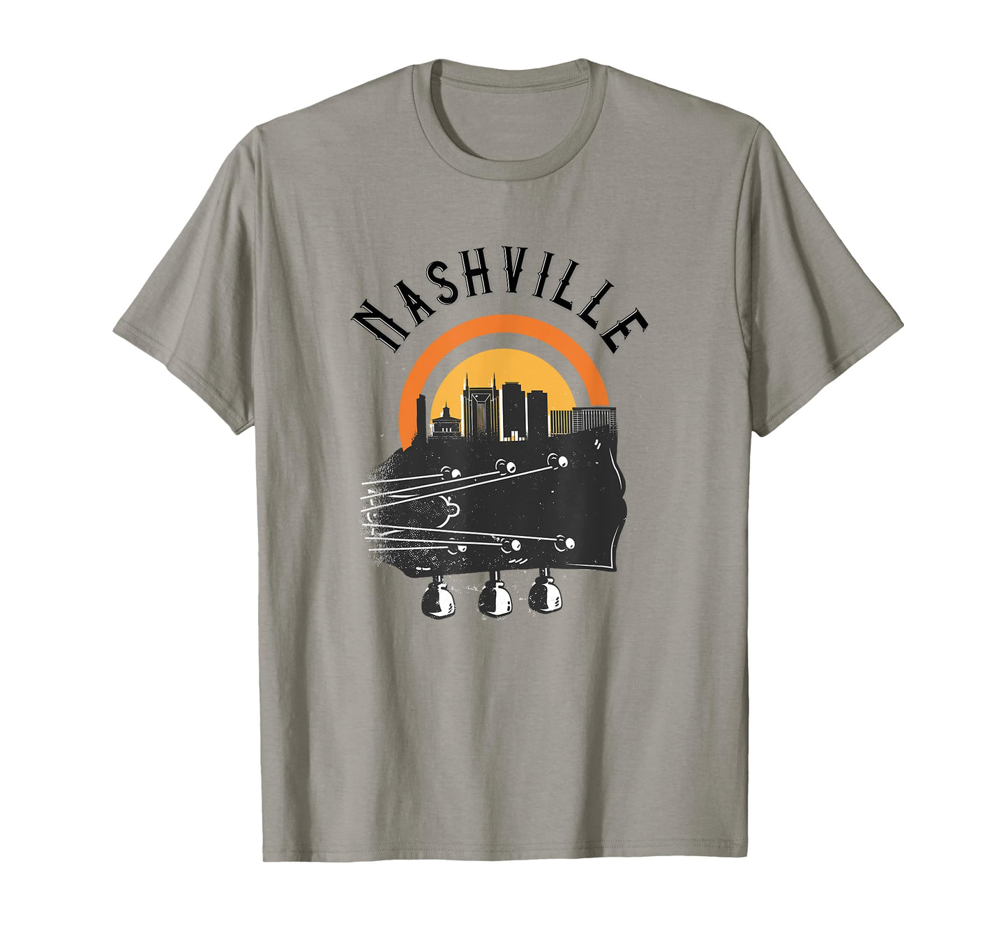 Nashville Cute / Love Country Music Guitar City Skyline T-Shirt