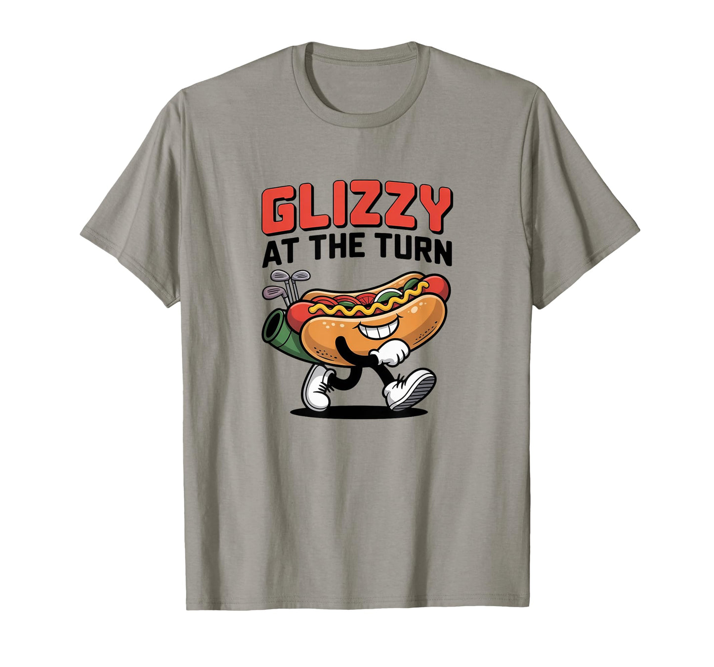 Golf and Glizzies Funny Hot Dog Tee Off Humor T-Shirt