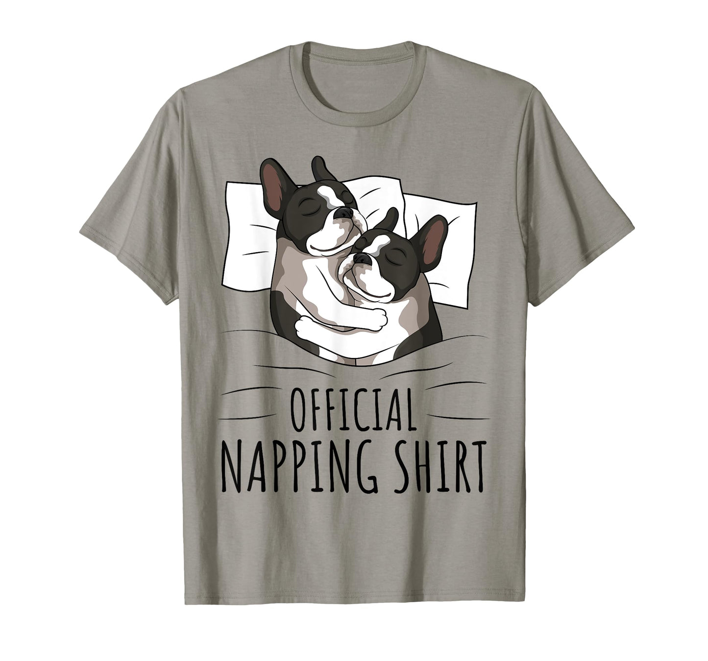 Sleeping Boston Terrier Dog Lover Official Napping T-Shirt for Men Women Kids