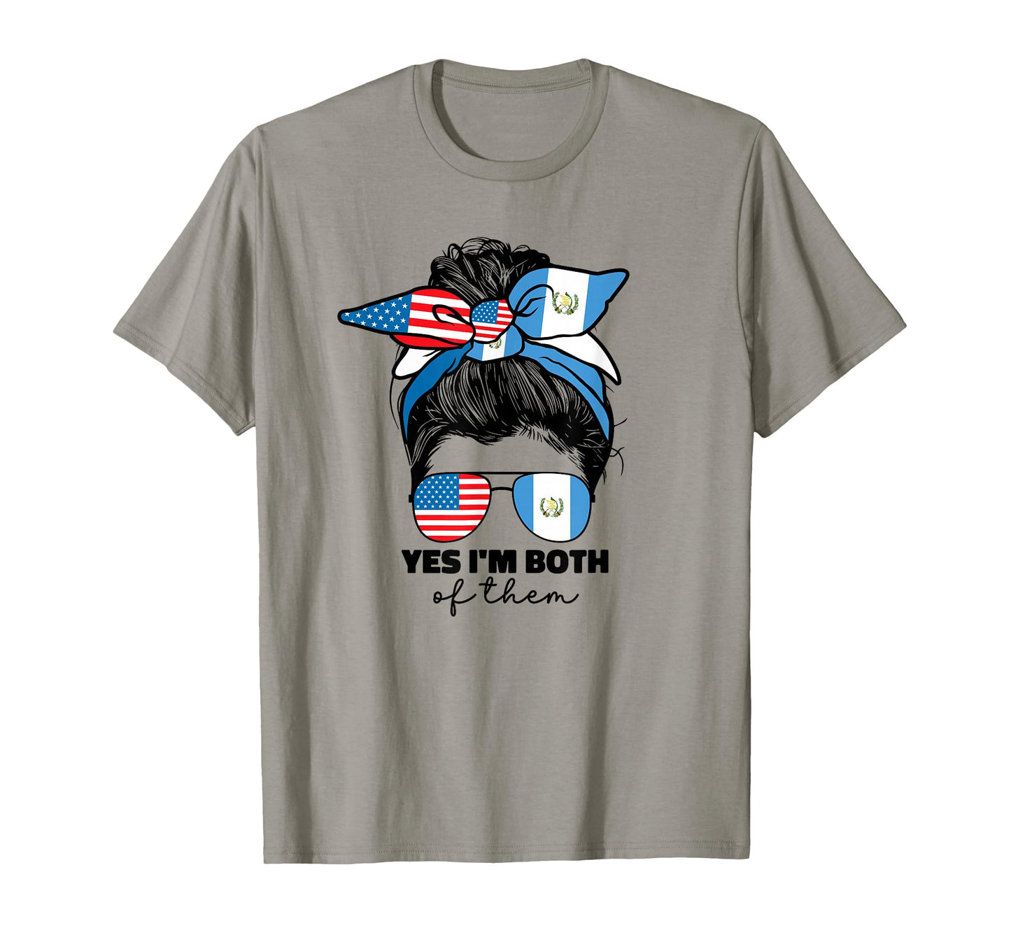 Half Guatemalan And American Guatemala Usa Flag Girl Women T-Shirt