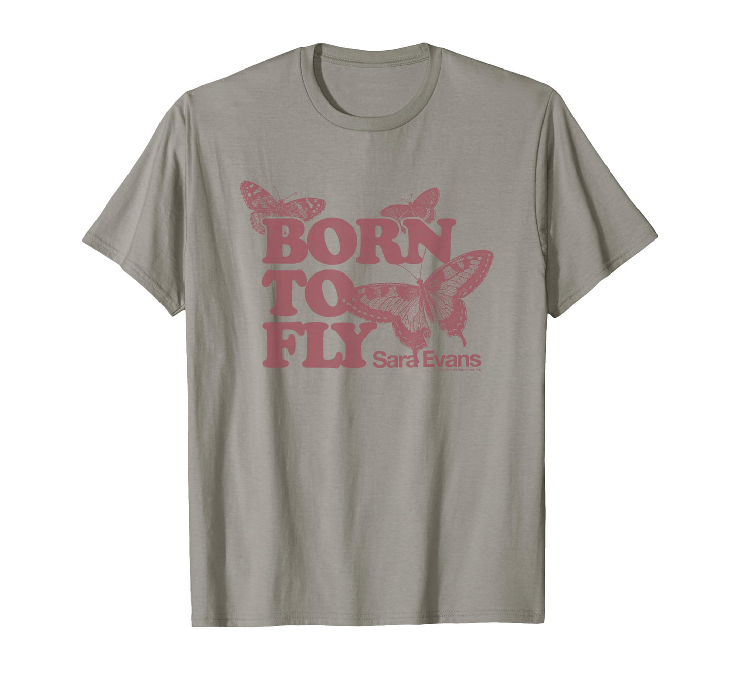 Sara Evans Born To Fly Butterflies Vintage Logo T-Shirt