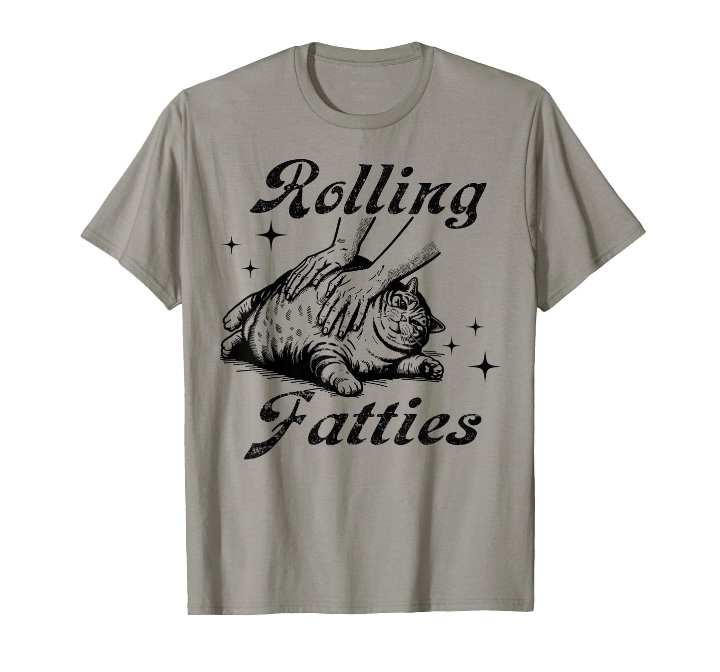 Rolling Fatties Cat Funny Cute Cat Lover Kitten Owner T-Shirt for Men Women Girls Kids