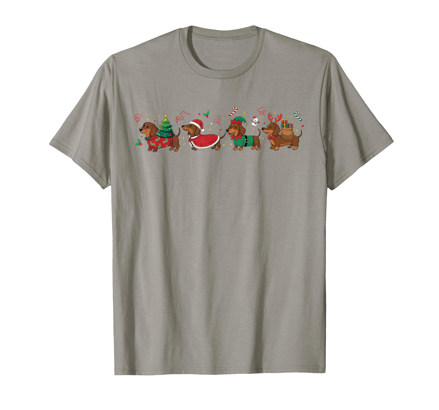 Funny Weenie Dog Dachshund Christmas Cute Merry Xmas Holiday T-Shirt