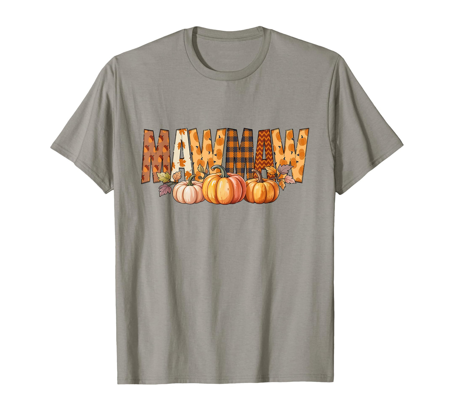 Mawmaw Pumpkin Fall Leaves Grandma Autumn Women T-Shirt