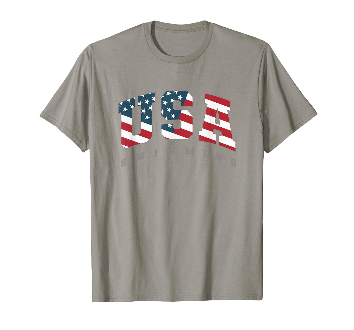 USA Swimming American Flag Team Sport Athlete Support T-Shirt