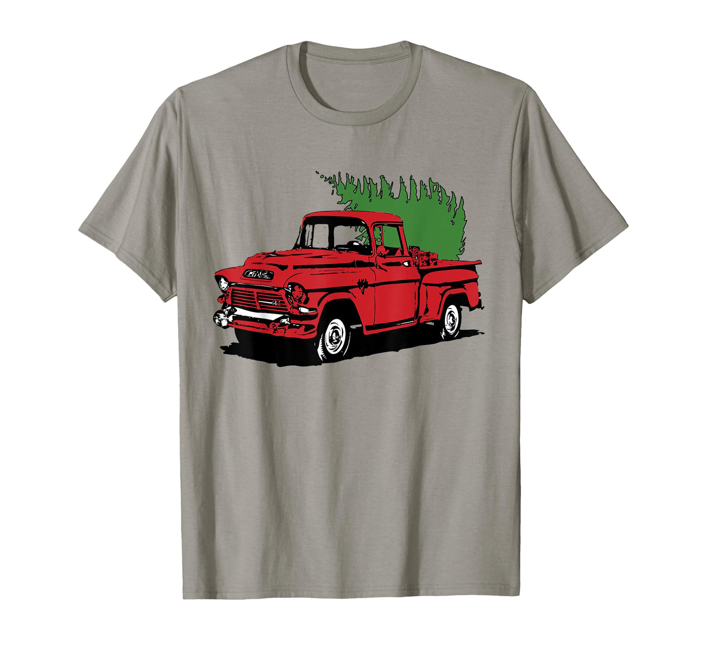 Vintage Christmas Old Red Pickup Truck Tree Holiday Gift T-Shirt
