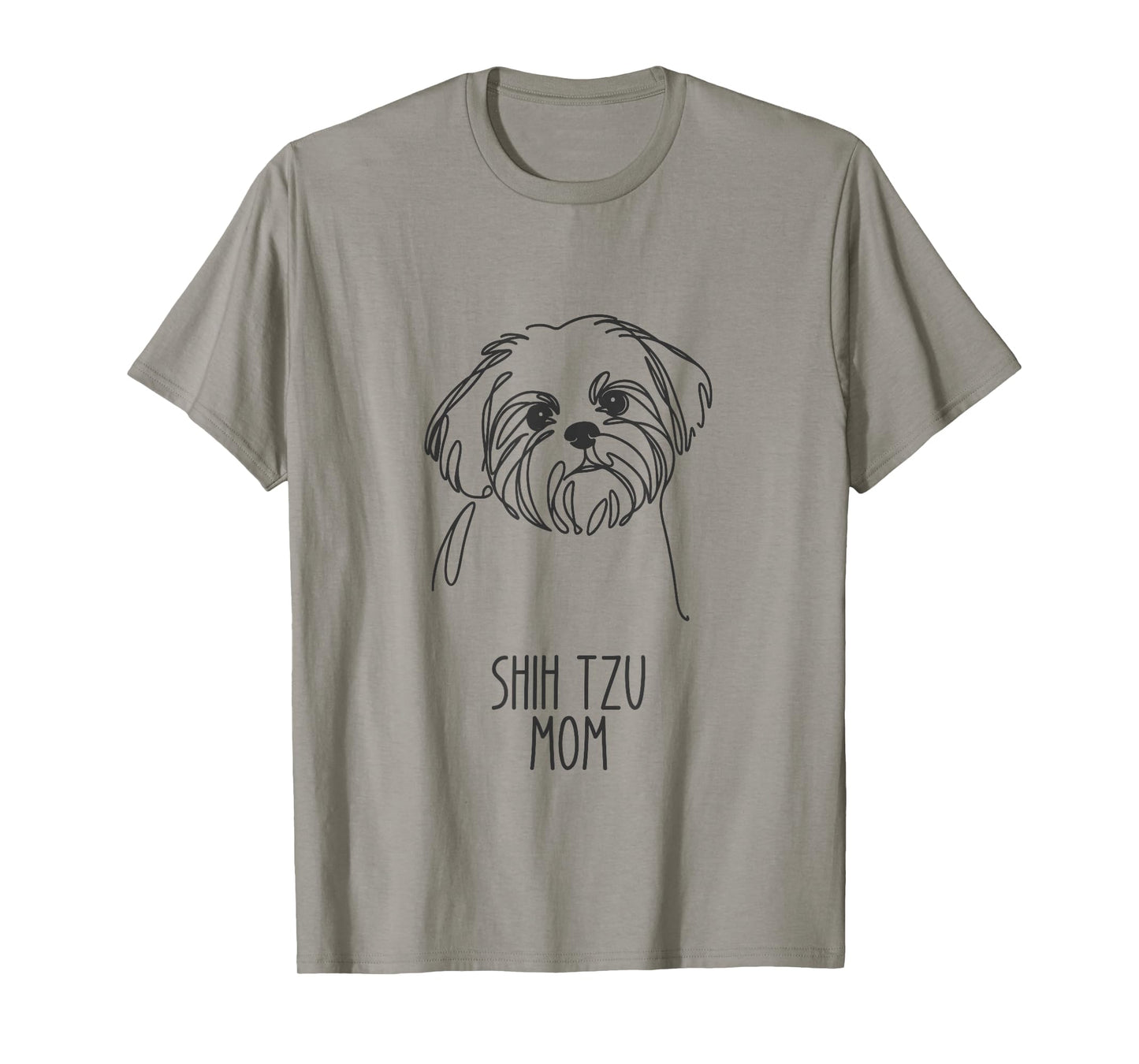 Line Art Best Dog Mom Women - Shih Tzu T-Shirt