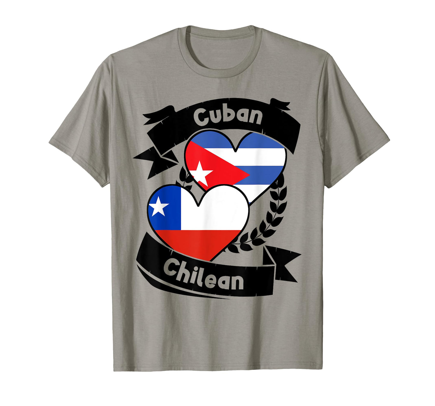 Cuban Chilean Heart Flags Cuba Chile T-Shirt
