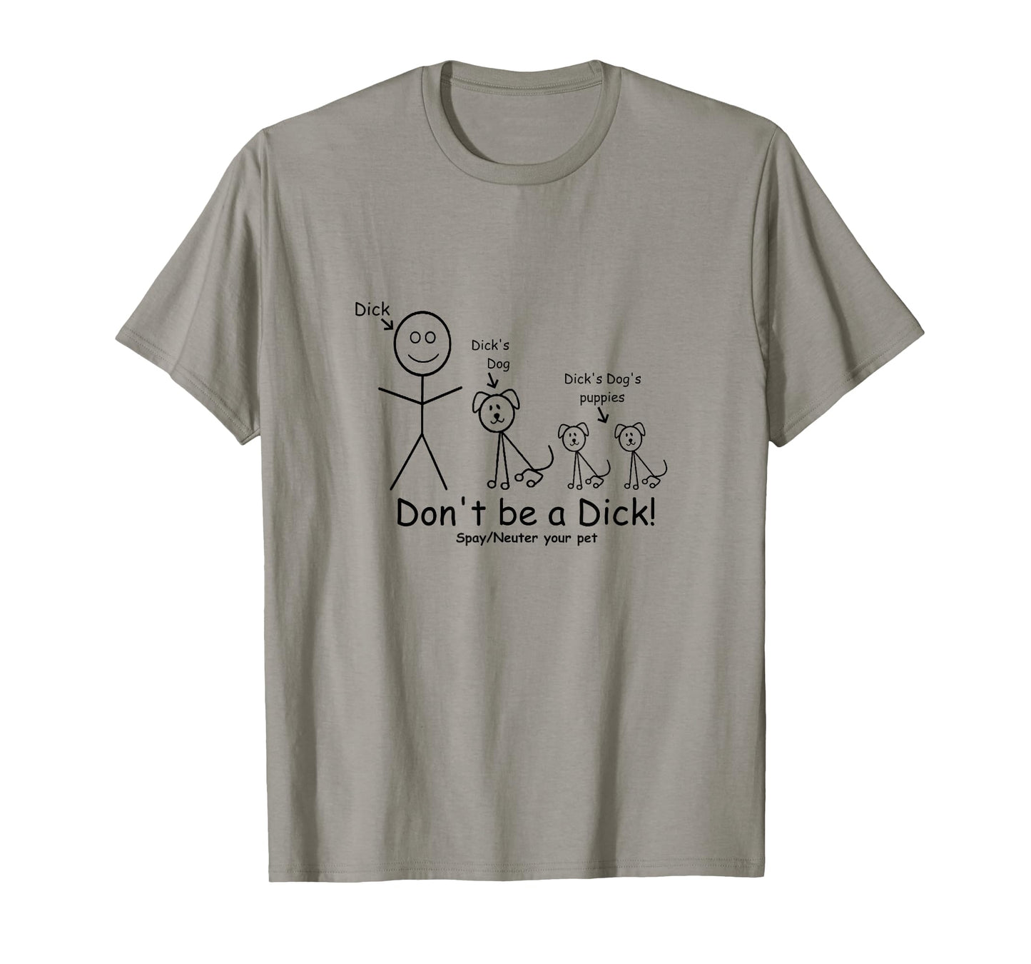 Don't be a Dick Spay Neuter your Pet Animal lover Advocate T-Shirt