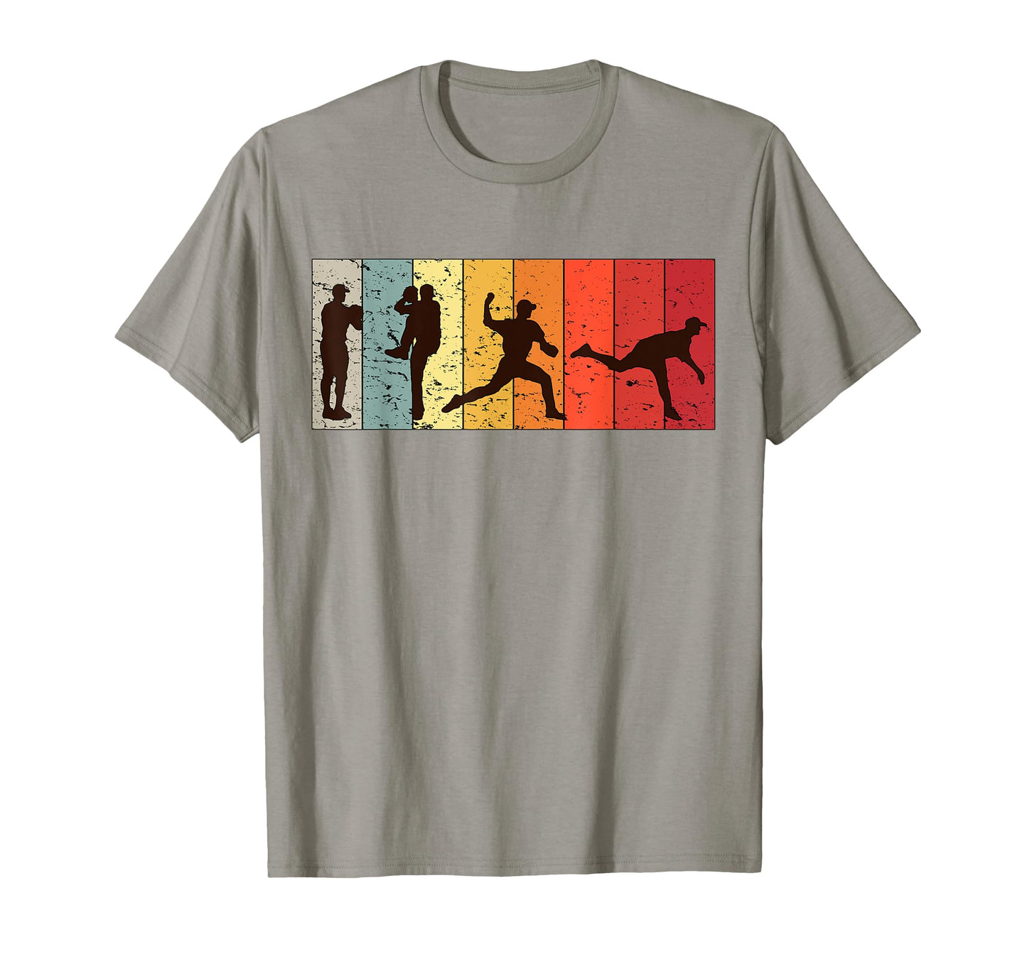 Retro Baseball Pitcher Men Vintage Pitching T-Shirt