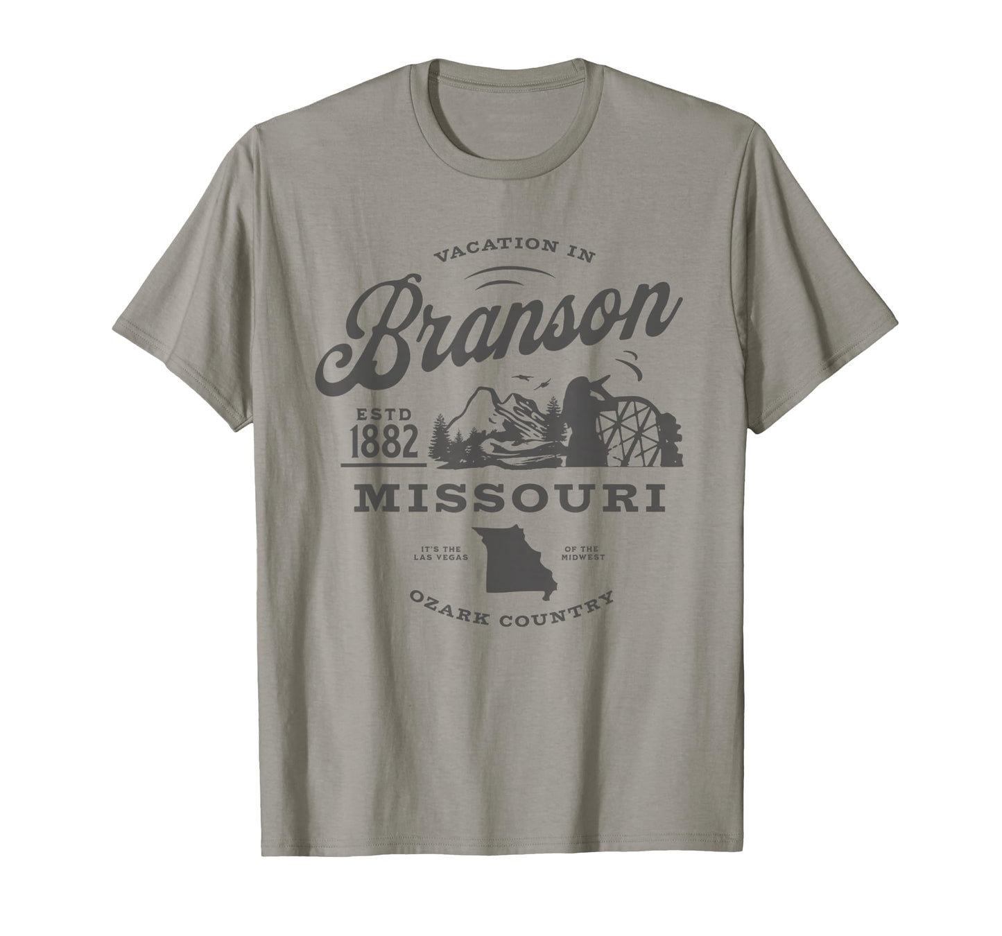 Vacation in Branson, Missouri Estd 1882 Vegas of the Midwest T-Shirt