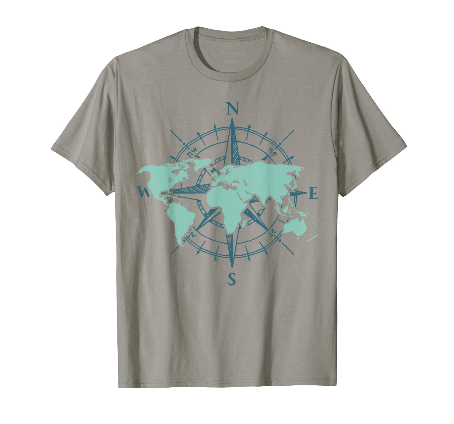 Travel Compass World Travel Map Globe World Map T-Shirt