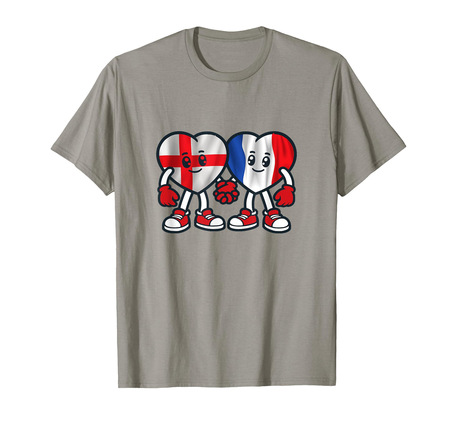 France and England Hearts Friendship T-Shirt