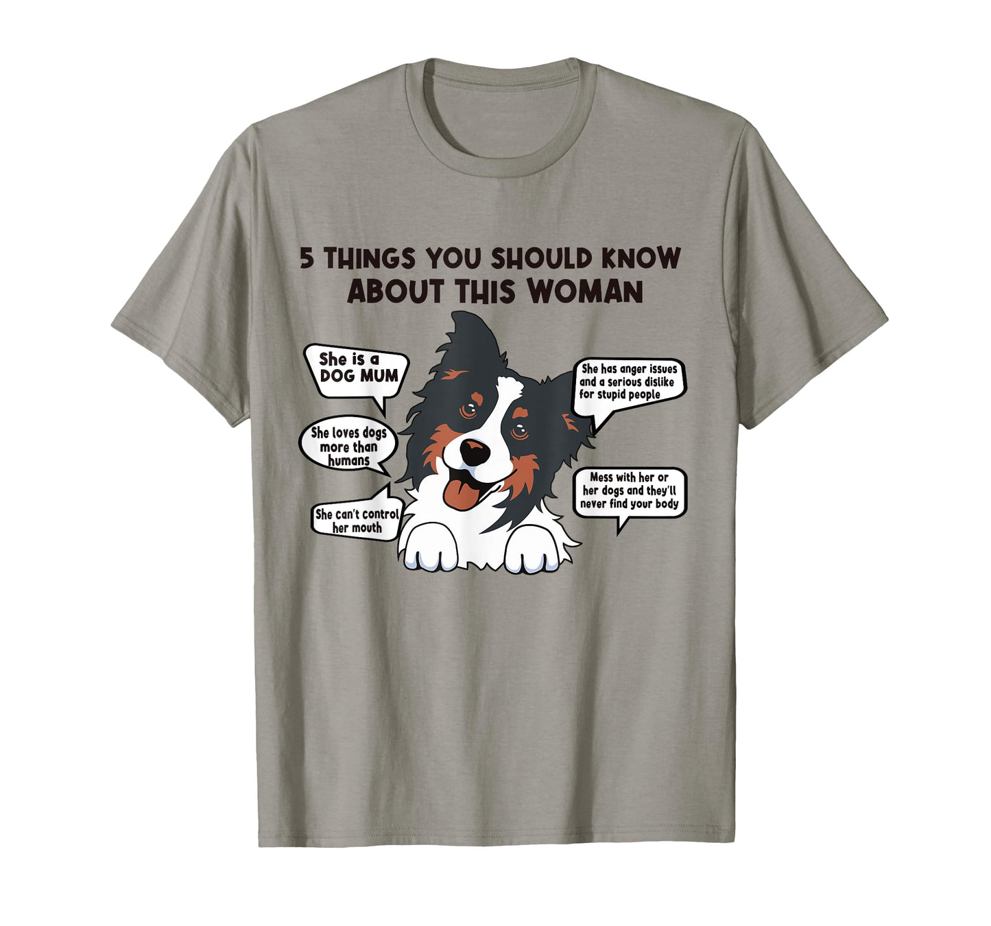 5 Things Should Know About Tricolor Border Collie Dog Mom T-Shirt