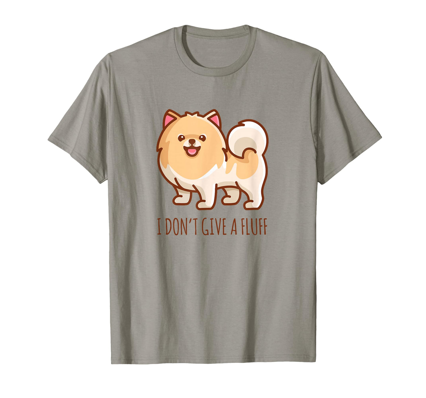 Cute Pomeranian Pom I Don't give a Fluff Funny T-Shirt