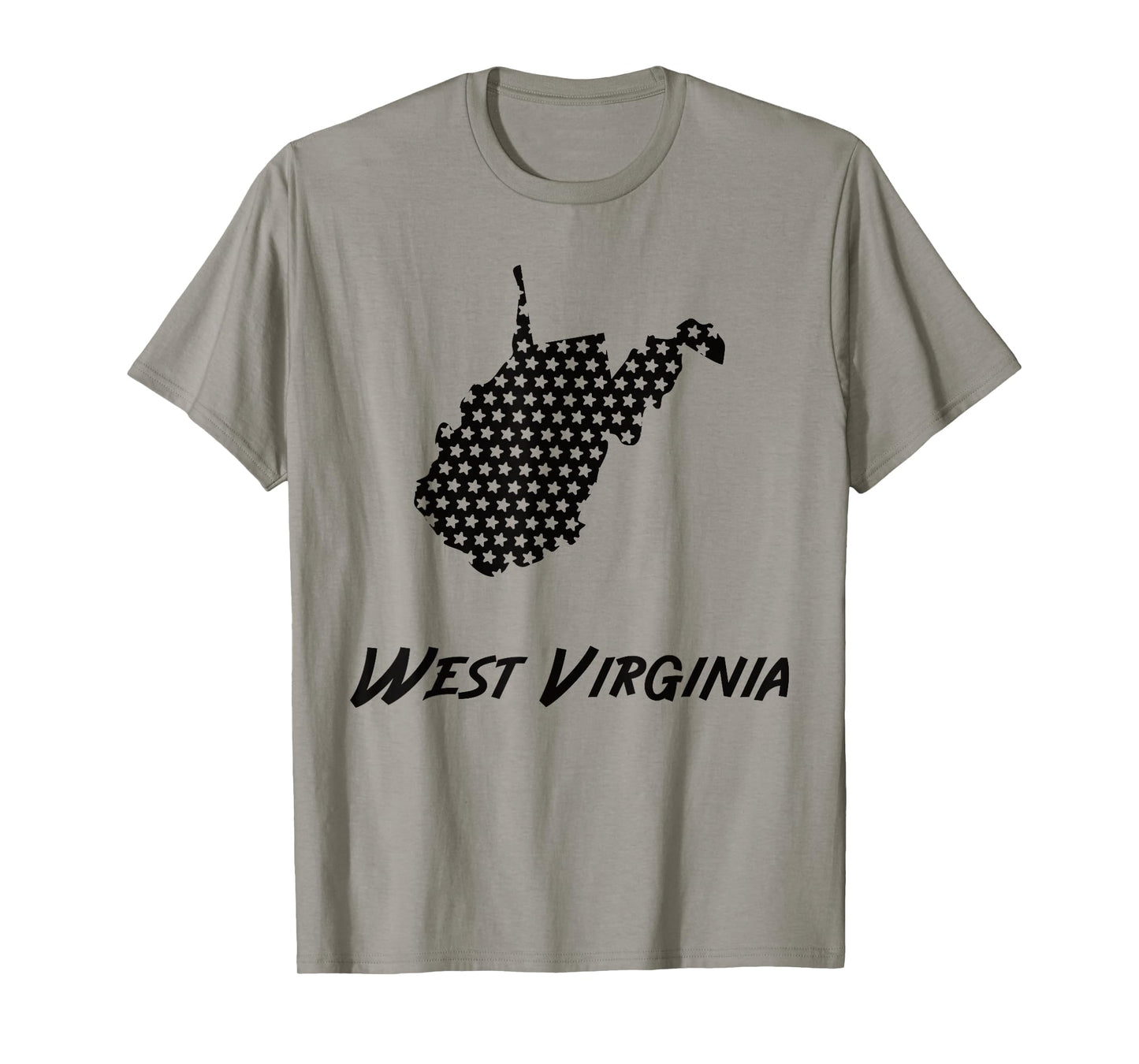 West Virginia USA State Outline Stars Vintage Retro Design T-Shirt